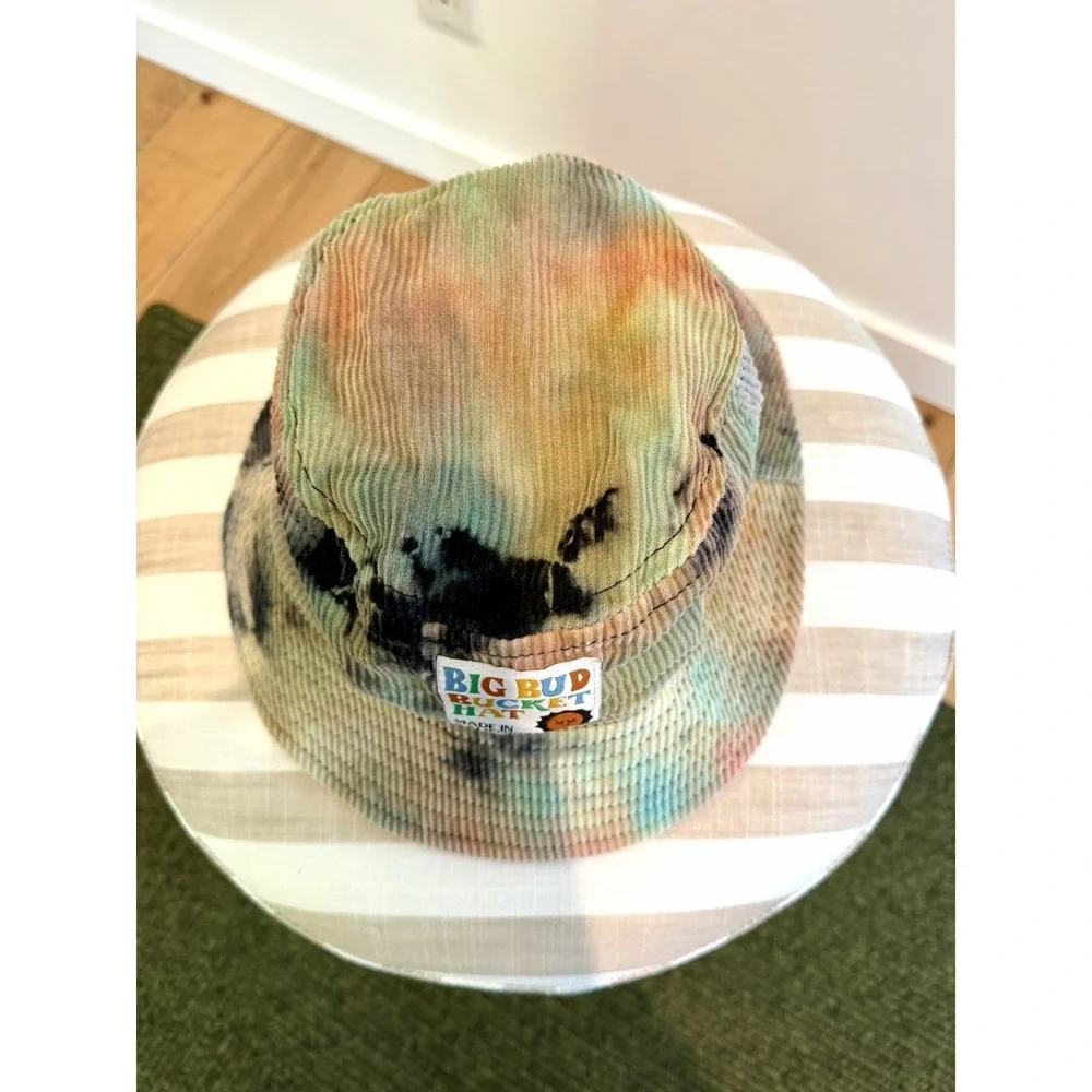 Big Bud Press Bucket Hat Corduroy  Neutral Tie Dye Made in USA Unisex